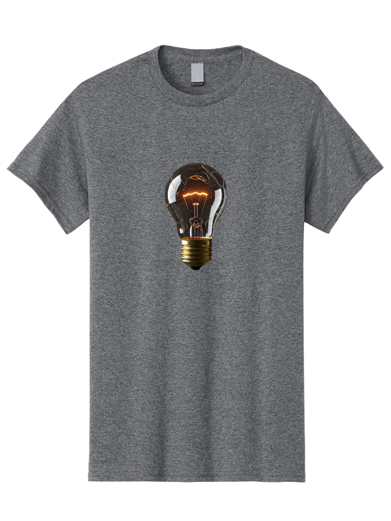 Cracked-Light-Bulb-12 Men'S Graphic Tee, 100% Cotton, Comfortable Casual Summer Wear, Machine Washable, Vintage Camera, Old Camera, Antique Camera, Black Camera, Classic Photography, Photography Equipment, Nostalgic Device, Film Camera, Baf734