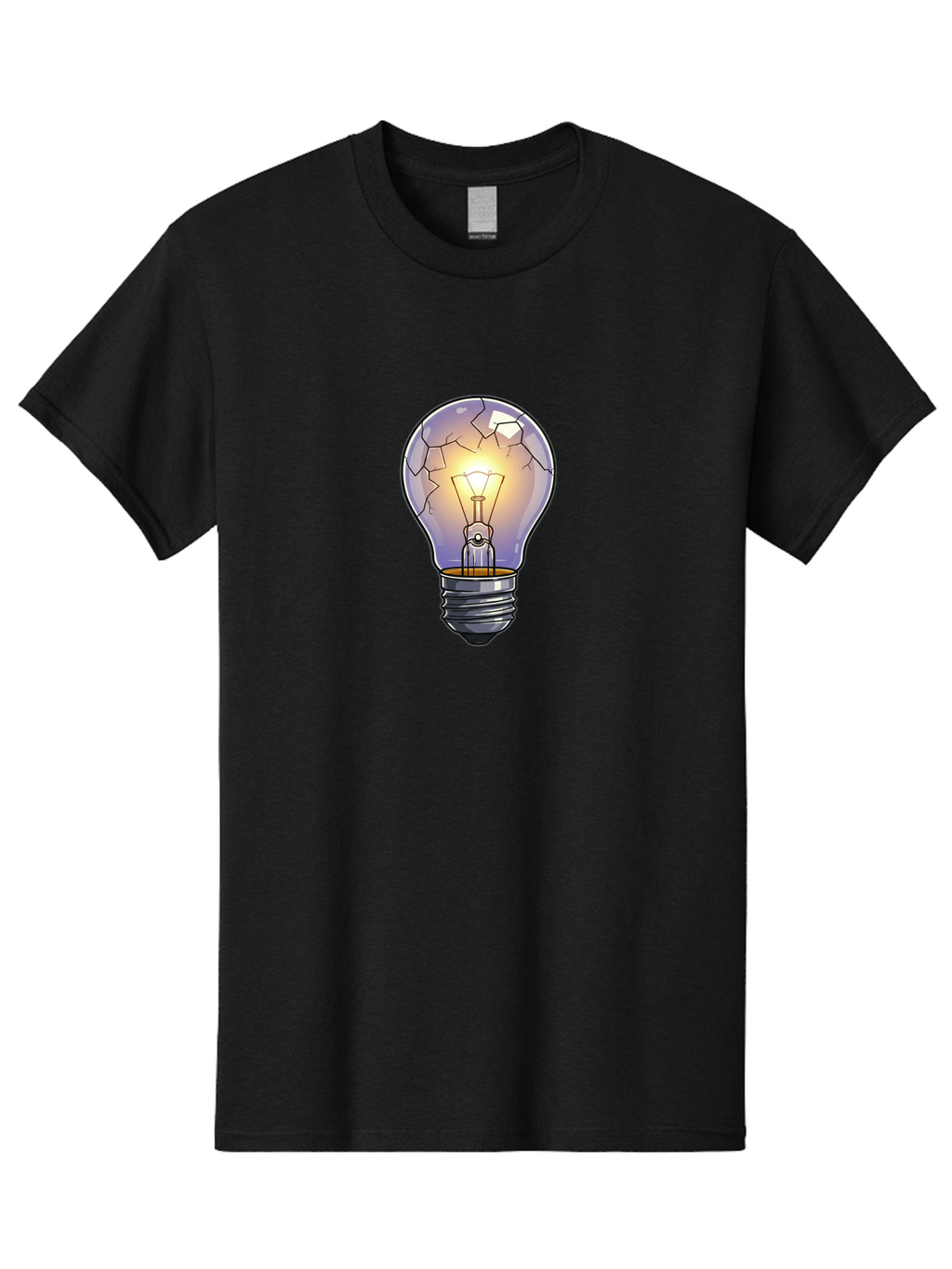 Cracked-Light-Bulb-13 Men'S Graphic Tee, 100% Cotton, Comfortable Casual Summer Wear, Machine Washable, Vintage Camera, Old Camera, Antique Camera, Black Camera, Classic Photography, Photography Equipment, Nostalgic Device, Film Camera, Baf735