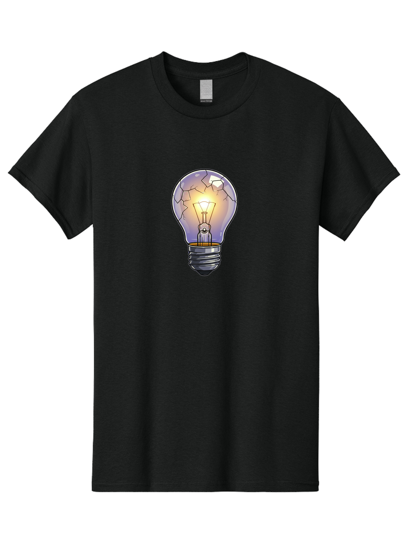 Cracked-Light-Bulb-13 Men'S Graphic Tee, 100% Cotton, Comfortable Casual Summer Wear, Machine Washable, Vintage Camera, Old Camera, Antique Camera, Black Camera, Classic Photography, Photography Equipment, Nostalgic Device, Film Camera, Baf735
