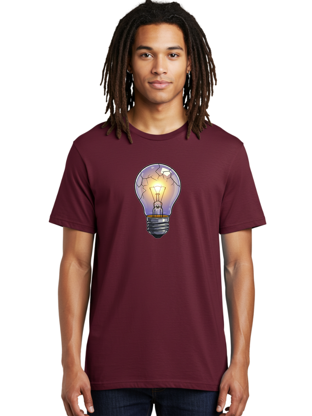 Cracked-Light-Bulb-13 Men'S Graphic Tee, 100% Cotton, Comfortable Casual Summer Wear, Machine Washable, Vintage Camera, Old Camera, Antique Camera, Black Camera, Classic Photography, Photography Equipment, Nostalgic Device, Film Camera, Baf735
