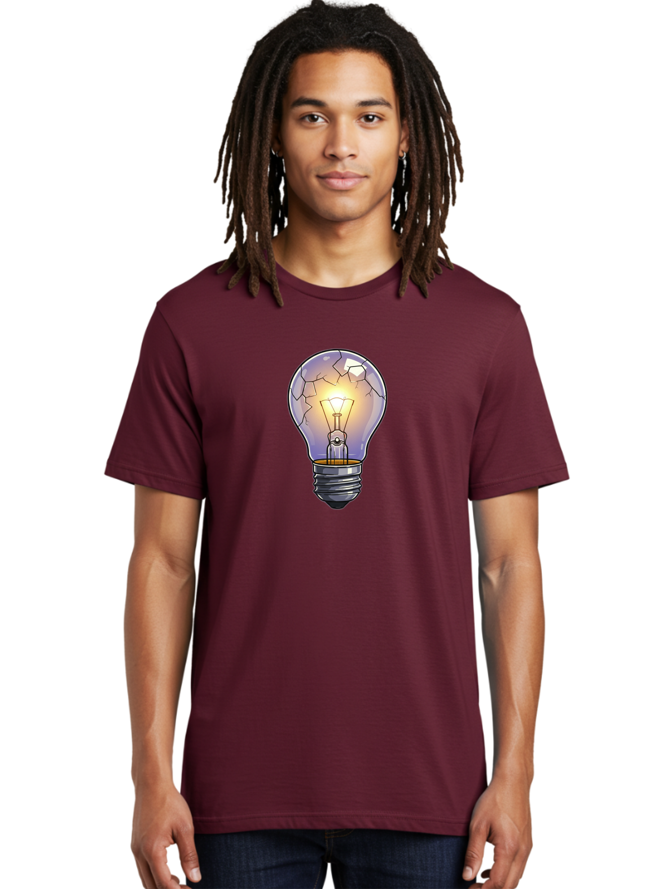 Cracked-Light-Bulb-13 Men'S Graphic Tee, 100% Cotton, Comfortable Casual Summer Wear, Machine Washable, Vintage Camera, Old Camera, Antique Camera, Black Camera, Classic Photography, Photography Equipment, Nostalgic Device, Film Camera, Baf735