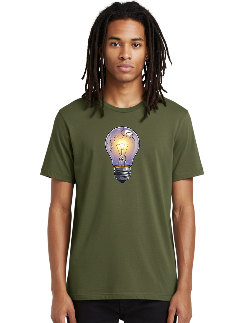 Cracked-Light-Bulb-13 Men'S Graphic Tee, 100% Cotton, Comfortable Casual Summer Wear, Machine Washable, Vintage Camera, Old Camera, Antique Camera, Black Camera, Classic Photography, Photography Equipment, Nostalgic Device, Film Camera, Baf735