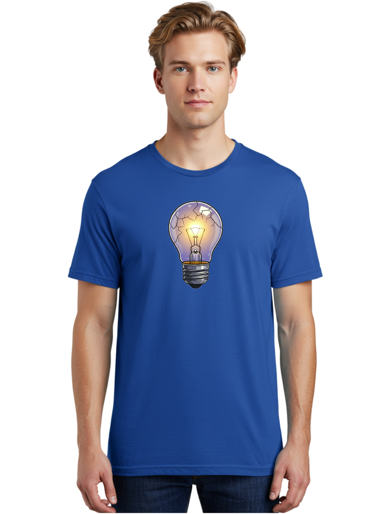 Cracked-Light-Bulb-13 Men'S Graphic Tee, 100% Cotton, Comfortable Casual Summer Wear, Machine Washable, Vintage Camera, Old Camera, Antique Camera, Black Camera, Classic Photography, Photography Equipment, Nostalgic Device, Film Camera, Baf735