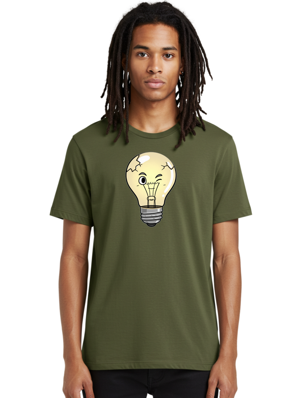 Cracked-Light-Bulb-14 Men'S Graphic Tee, 100% Cotton, Comfortable Casual Summer Wear, Machine Washable, Vintage Camera, Old Camera, Antique Camera, Black Camera, Classic Photography, Photography Equipment, Nostalgic Device, Film Camera, Baf736