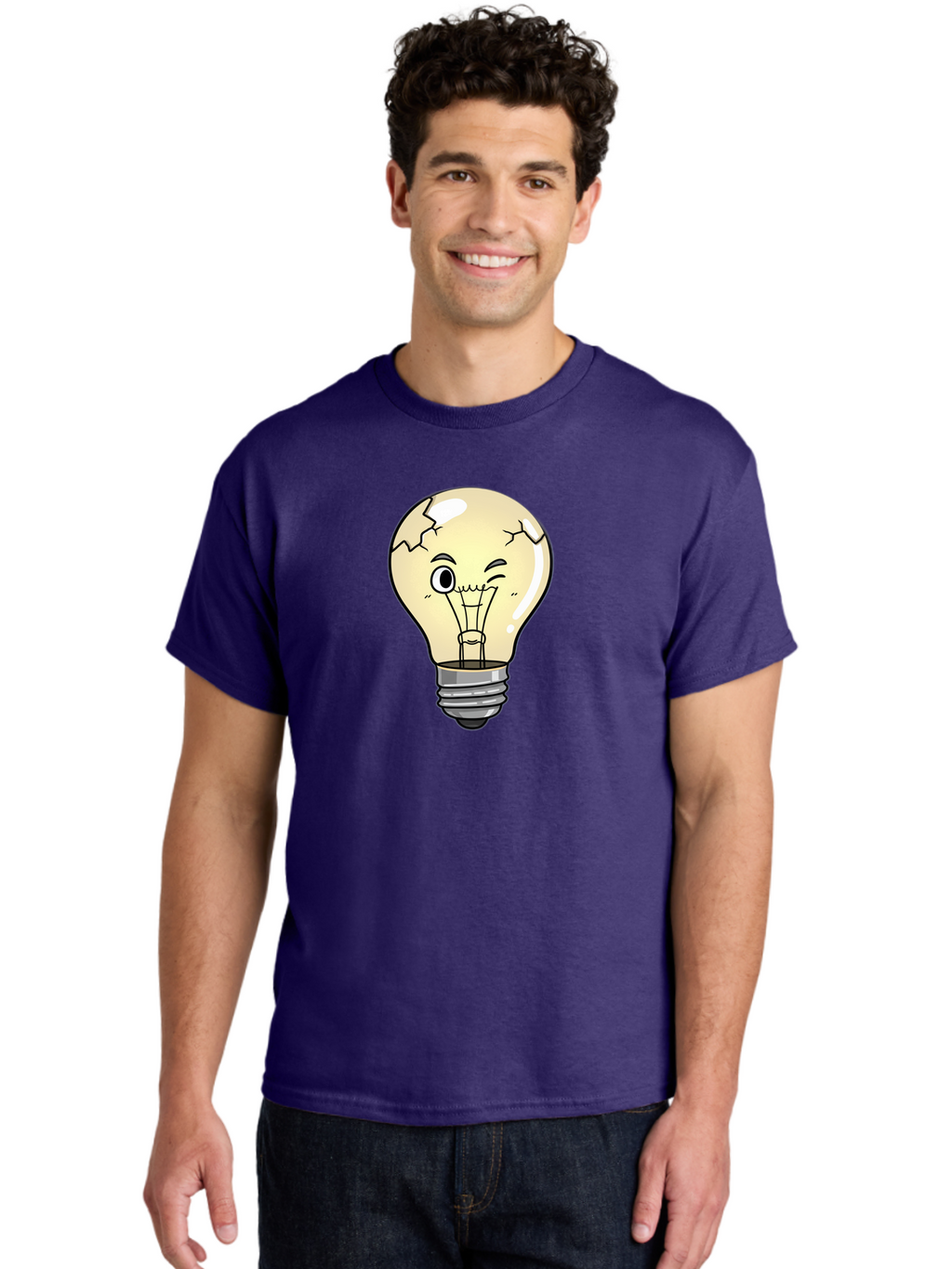Cracked-Light-Bulb-14 Men'S Graphic Tee, 100% Cotton, Comfortable Casual Summer Wear, Machine Washable, Vintage Camera, Old Camera, Antique Camera, Black Camera, Classic Photography, Photography Equipment, Nostalgic Device, Film Camera, Baf736
