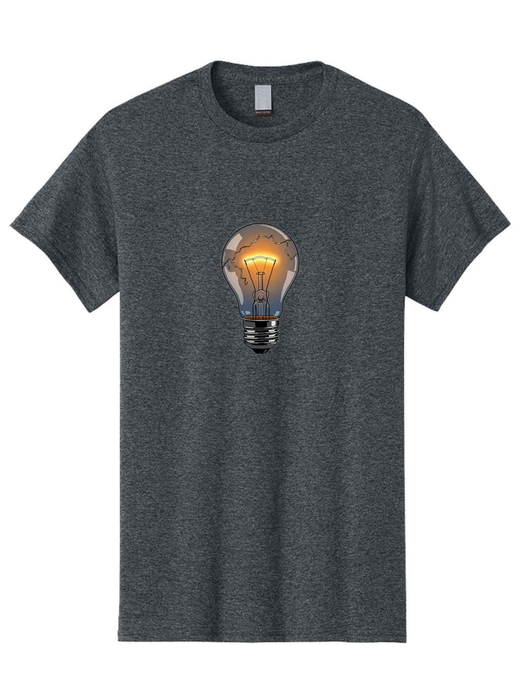 Cracked-Light-Bulb-15 Men'S Graphic Tee, 100% Cotton, Comfortable Casual Summer Wear, Machine Washable, Vintage Camera, Old Camera, Antique Camera, Black Camera, Classic Photography, Photography Equipment, Nostalgic Device, Film Camera, Baf737
