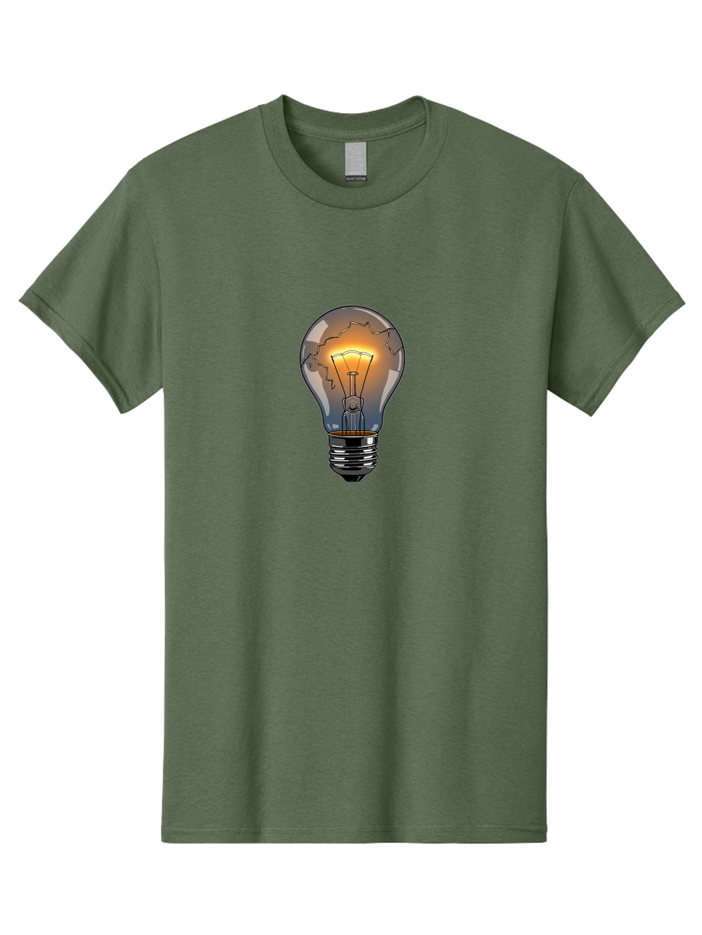 Cracked-Light-Bulb-15 Men'S Graphic Tee, 100% Cotton, Comfortable Casual Summer Wear, Machine Washable, Vintage Camera, Old Camera, Antique Camera, Black Camera, Classic Photography, Photography Equipment, Nostalgic Device, Film Camera, Baf737