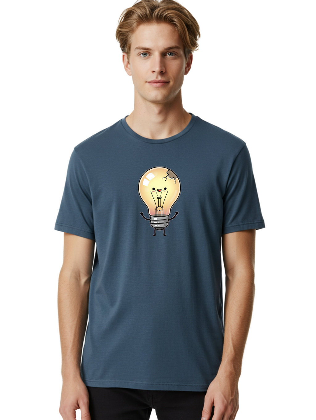 Cracked-Light-Bulb-16 Men'S Graphic Tee, 100% Cotton, Comfortable Casual Summer Wear, Machine Washable, Vintage Camera, Old Camera, Antique Camera, Black Camera, Classic Photography, Photography Equipment, Nostalgic Device, Film Camera, Baf738