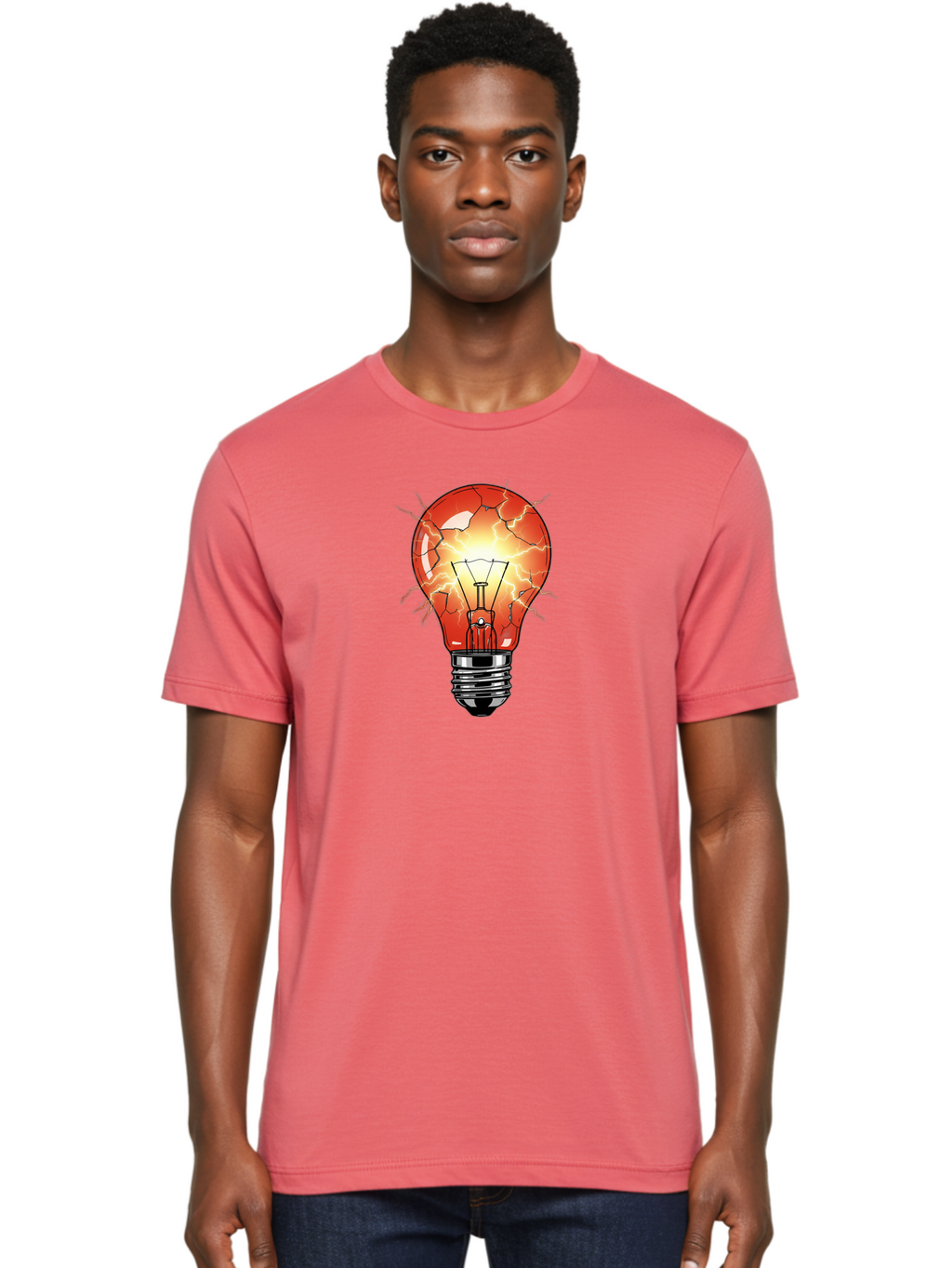 Cracked-Light-Bulb-17 Men'S Graphic Tee, 100% Cotton, Comfortable Casual Summer Wear, Machine Washable, Vintage Camera, Old Camera, Antique Camera, Black Camera, Classic Photography, Photography Equipment, Nostalgic Device, Film Camera, Baf739
