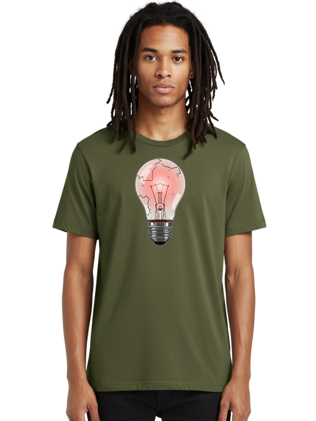 Cracked-Light-Bulb-18 Men'S Graphic Tee, 100% Cotton, Comfortable Casual Summer Wear, Machine Washable, Vintage Camera, Old Camera, Antique Camera, Black Camera, Classic Photography, Photography Equipment, Nostalgic Device, Film Camera, Baf740