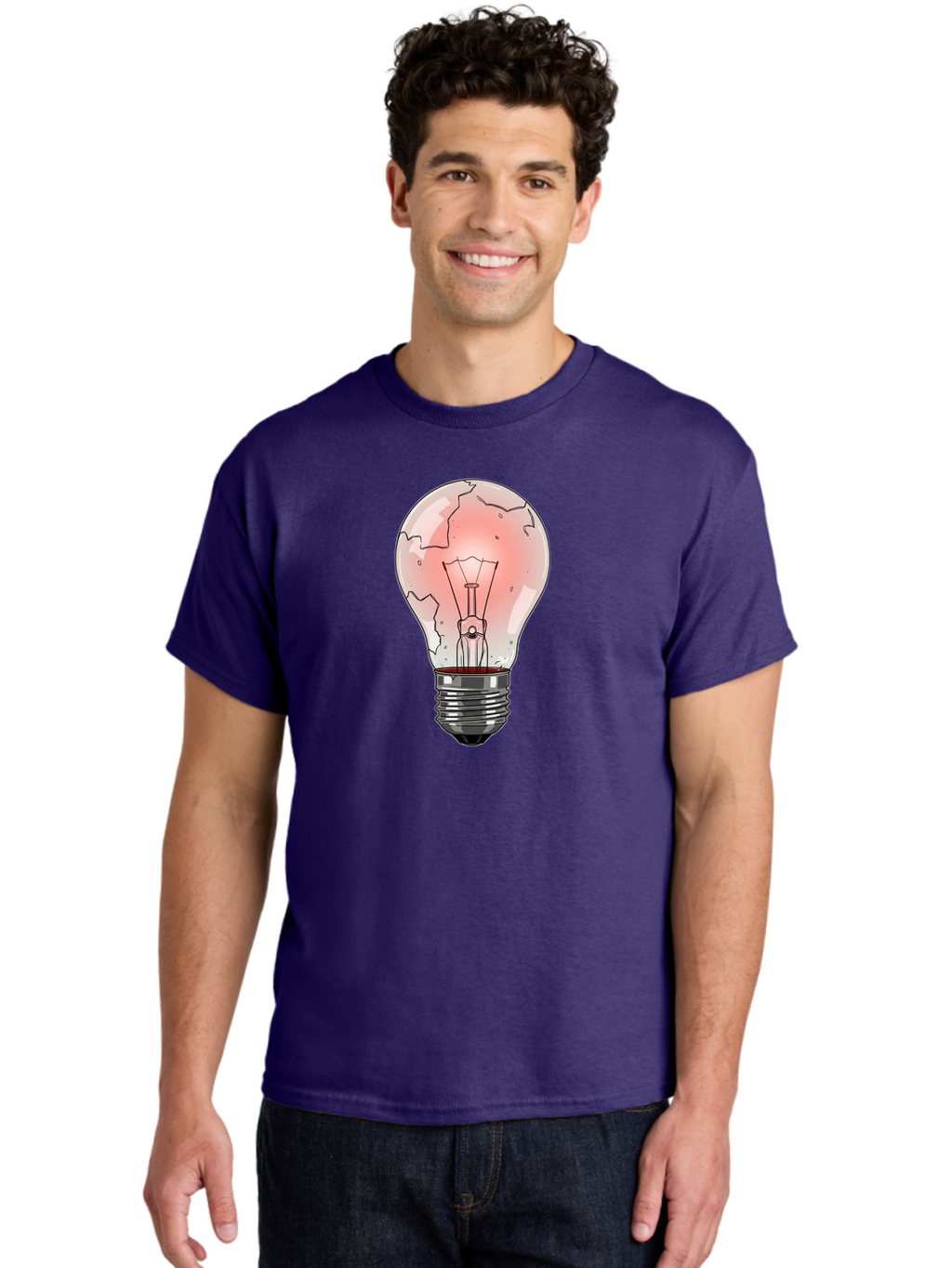 Cracked-Light-Bulb-18 Men'S Graphic Tee, 100% Cotton, Comfortable Casual Summer Wear, Machine Washable, Vintage Camera, Old Camera, Antique Camera, Black Camera, Classic Photography, Photography Equipment, Nostalgic Device, Film Camera, Baf740