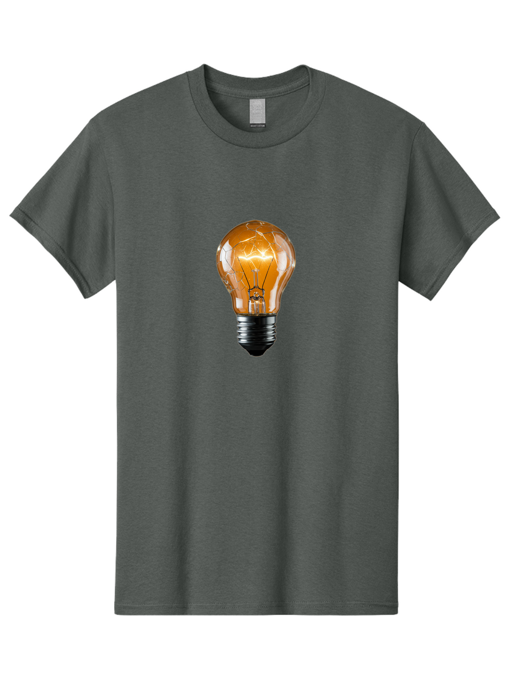 Cracked-Light-Bulb-2 Men'S Graphic Tee, 100% Cotton, Comfortable Casual Summer Wear, Machine Washable, Vintage Camera, Old Camera, Antique Camera, Black Camera, Classic Photography, Photography Equipment, Nostalgic Device, Film Camera, Baf742