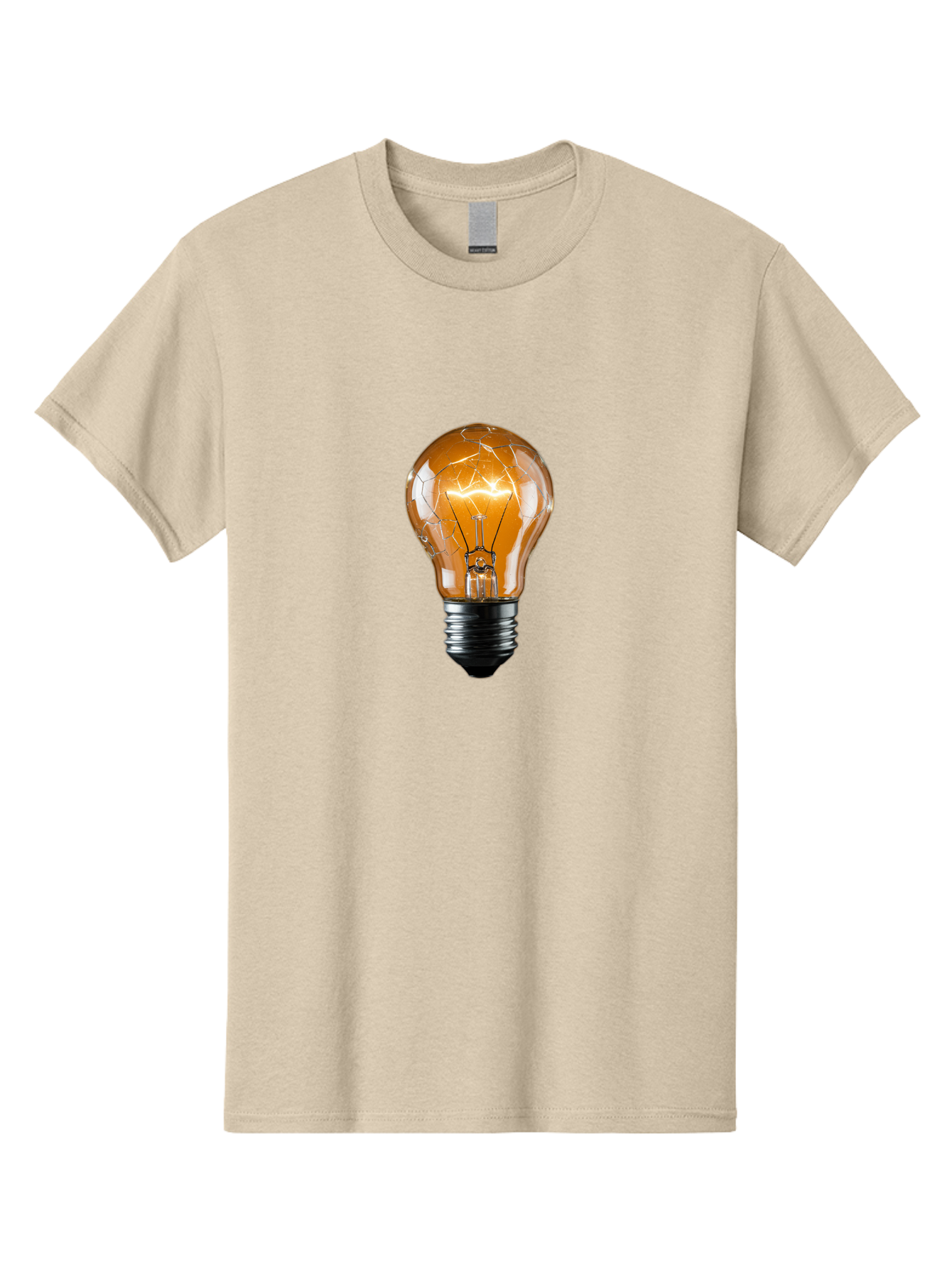 Cracked-Light-Bulb-2 Men'S Graphic Tee, 100% Cotton, Comfortable Casual Summer Wear, Machine Washable, Vintage Camera, Old Camera, Antique Camera, Black Camera, Classic Photography, Photography Equipment, Nostalgic Device, Film Camera, Baf742