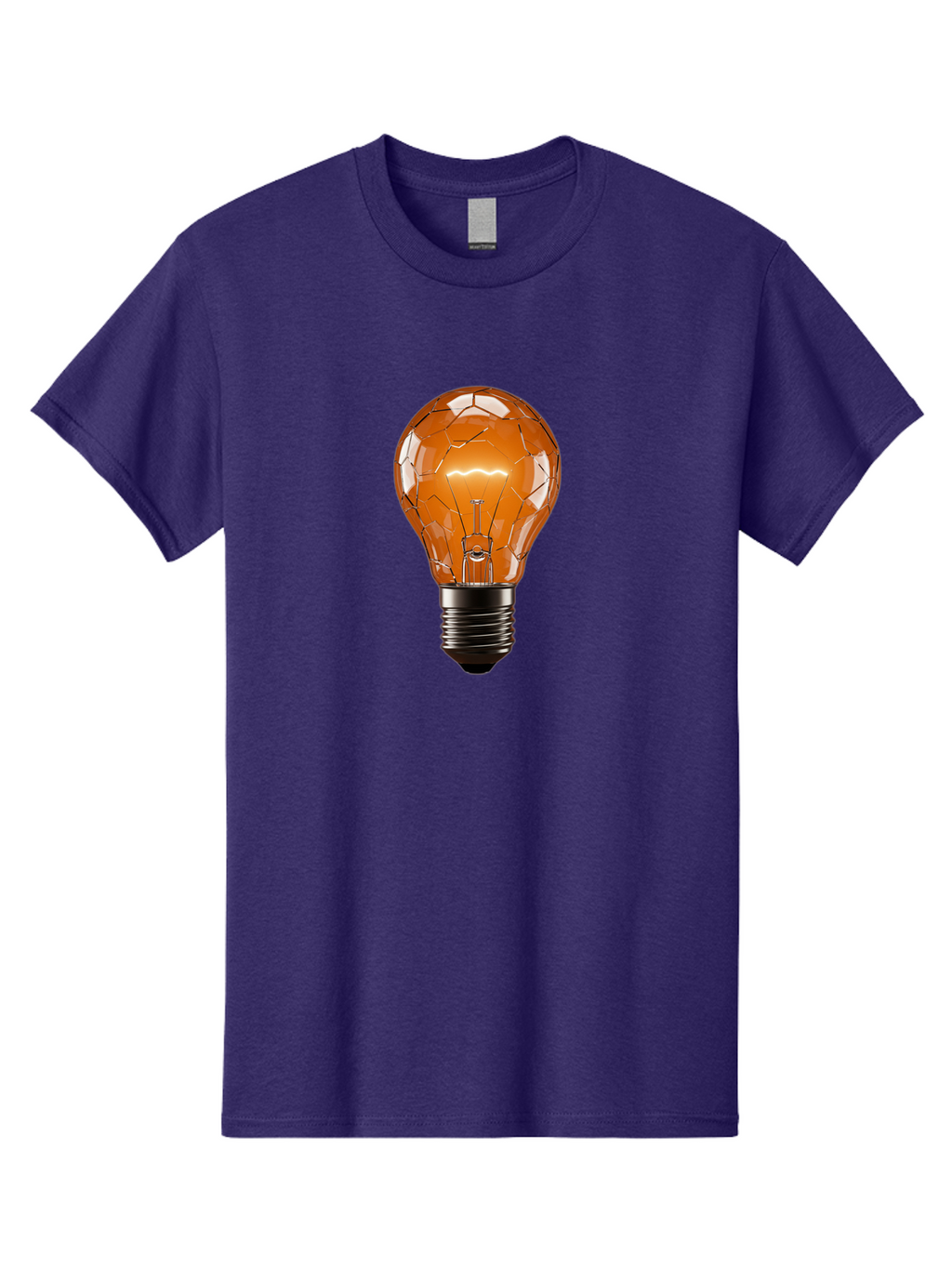 Cracked-Light-Bulb-3 Men'S Graphic Tee, 100% Cotton, Comfortable Casual Summer Wear, Machine Washable, Vintage Camera, Old Camera, Antique Camera, Black Camera, Classic Photography, Photography Equipment, Nostalgic Device, Film Camera, Baf743