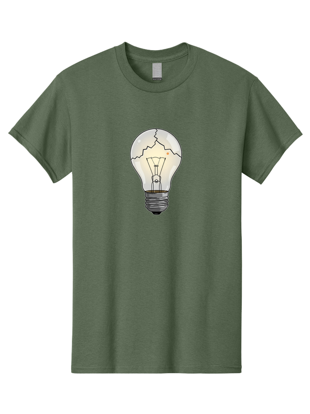 Cracked-Light-Bulb-4 Men'S Graphic Tee, 100% Cotton, Comfortable Casual Summer Wear, Machine Washable, Vintage Camera, Old Camera, Antique Camera, Black Camera, Classic Photography, Photography Equipment, Nostalgic Device, Film Camera, Baf744