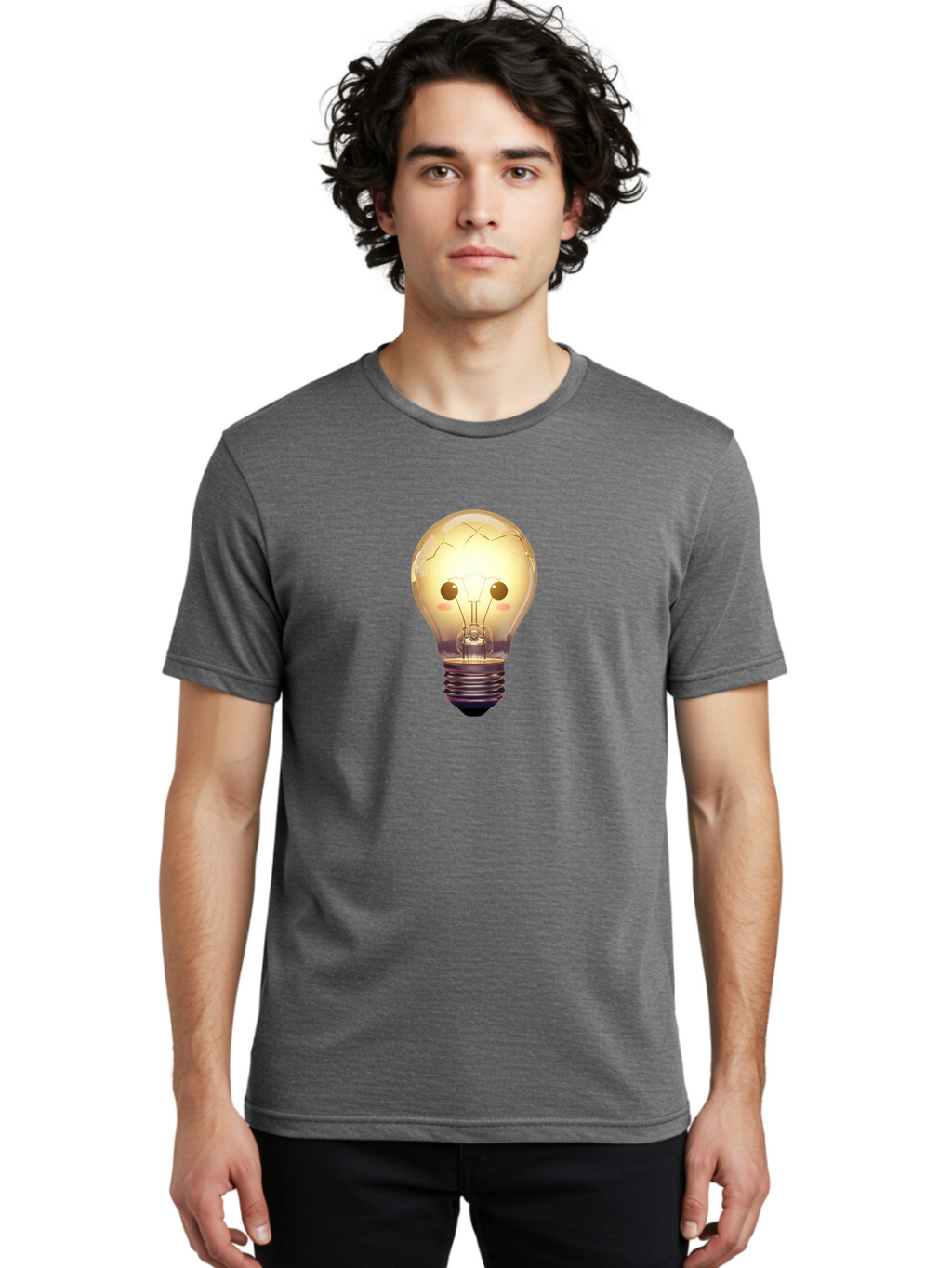 Cracked-Light-Bulb-5 Men'S Graphic Tee, 100% Cotton, Comfortable Casual Summer Wear, Machine Washable, Vintage Camera, Old Camera, Antique Camera, Black Camera, Classic Photography, Photography Equipment, Nostalgic Device, Film Camera, Baf745