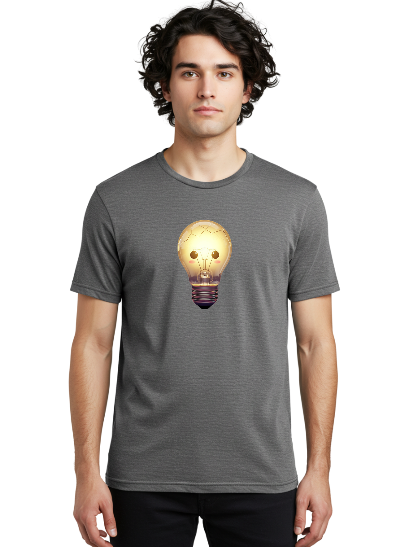 Cracked-Light-Bulb-5 Men'S Graphic Tee, 100% Cotton, Comfortable Casual Summer Wear, Machine Washable, Vintage Camera, Old Camera, Antique Camera, Black Camera, Classic Photography, Photography Equipment, Nostalgic Device, Film Camera, Baf745