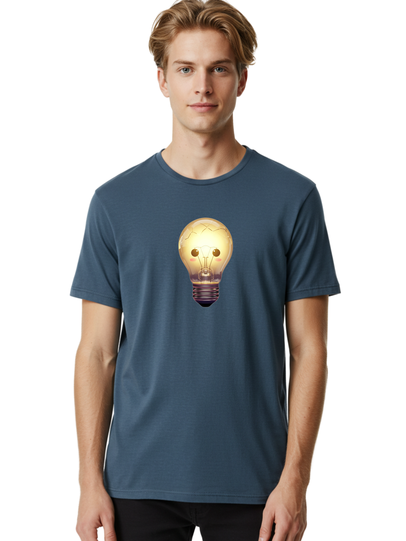 Cracked-Light-Bulb-5 Men'S Graphic Tee, 100% Cotton, Comfortable Casual Summer Wear, Machine Washable, Vintage Camera, Old Camera, Antique Camera, Black Camera, Classic Photography, Photography Equipment, Nostalgic Device, Film Camera, Baf745