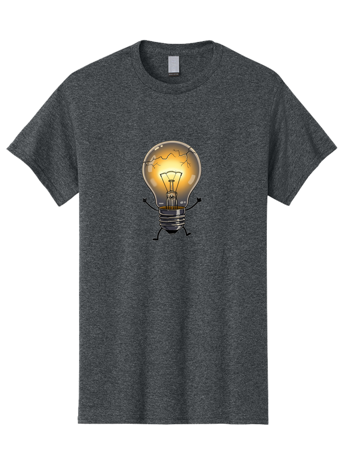 Cracked-Light-Bulb-9 Men'S Graphic Tee, 100% Cotton, Comfortable Casual Summer Wear, Machine Washable, Vintage Camera, Old Camera, Antique Camera, Black Camera, Classic Photography, Photography Equipment, Nostalgic Device, Film Camera, Baf749