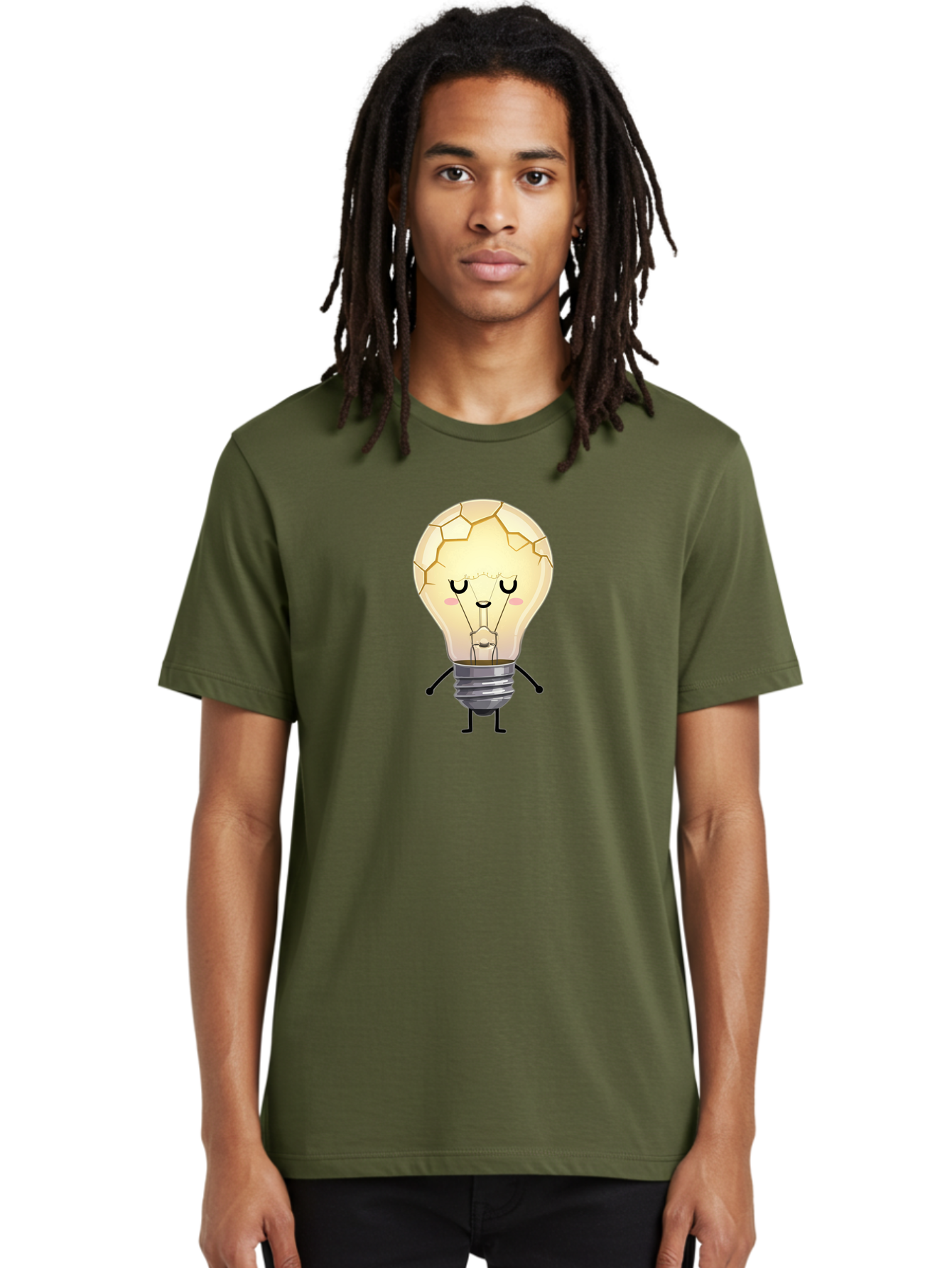 Cracked-Light-Bulb-Character Men'S Graphic Tee, 100% Cotton, Comfortable Casual Summer Wear, Machine Washable, Vintage Camera, Old Camera, Antique Camera, Black Camera, Classic Photography, Photography Equipment, Nostalgic Device, Film Camera, Baf750