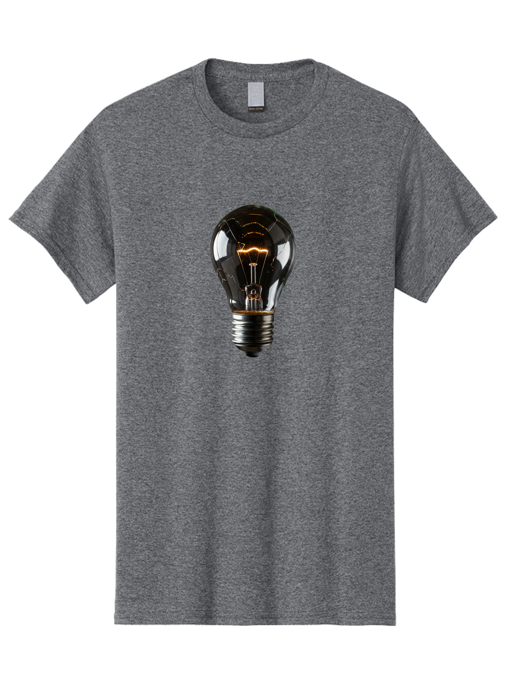 Cracked-Light-Bulb Men'S Graphic Tee, 100% Cotton, Comfortable Casual Summer Wear, Machine Washable, Vintage Camera, Old Camera, Antique Camera, Black Camera, Classic Photography, Photography Equipment, Nostalgic Device, Film Camera, Baf751