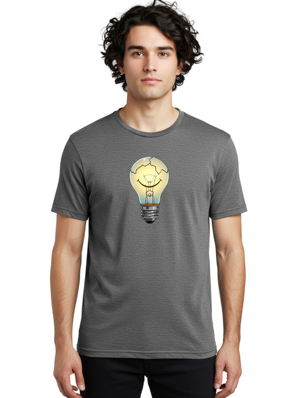 Cracked-Lightbulb Men'S Graphic Tee, 100% Cotton, Comfortable Casual Summer Wear, Machine Washable, Vintage Camera, Old Camera, Antique Camera, Black Camera, Classic Photography, Photography Equipment, Nostalgic Device, Film Camera, Camera Art Baf752