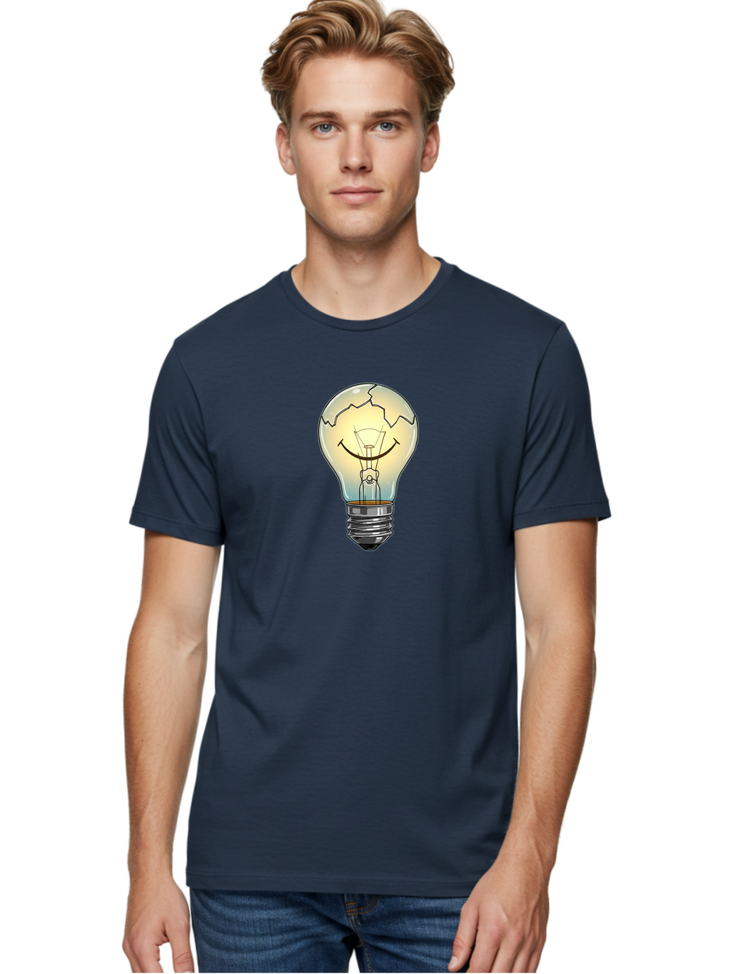 Cracked-Lightbulb Men'S Graphic Tee, 100% Cotton, Comfortable Casual Summer Wear, Machine Washable, Vintage Camera, Old Camera, Antique Camera, Black Camera, Classic Photography, Photography Equipment, Nostalgic Device, Film Camera, Camera Art Baf752