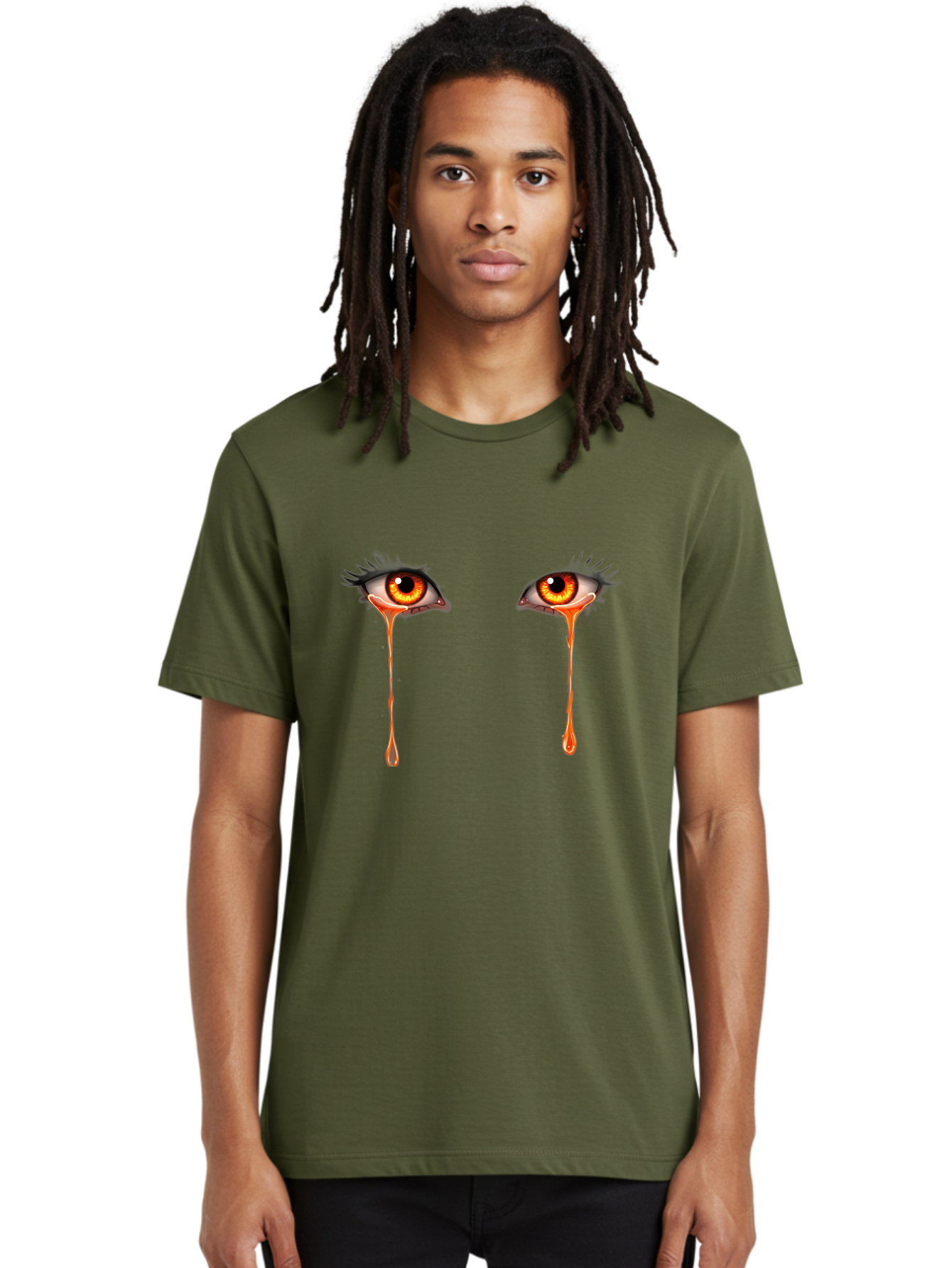 Crying-Eyes-4 Men'S Graphic Tee, 100% Cotton, Comfortable Casual Summer Wear, Machine Washable, Vintage Camera, Old Camera, Antique Camera, Black Camera, Classic Photography, Photography Equipment, Nostalgic Device, Film Camera, Camera Art Baf759