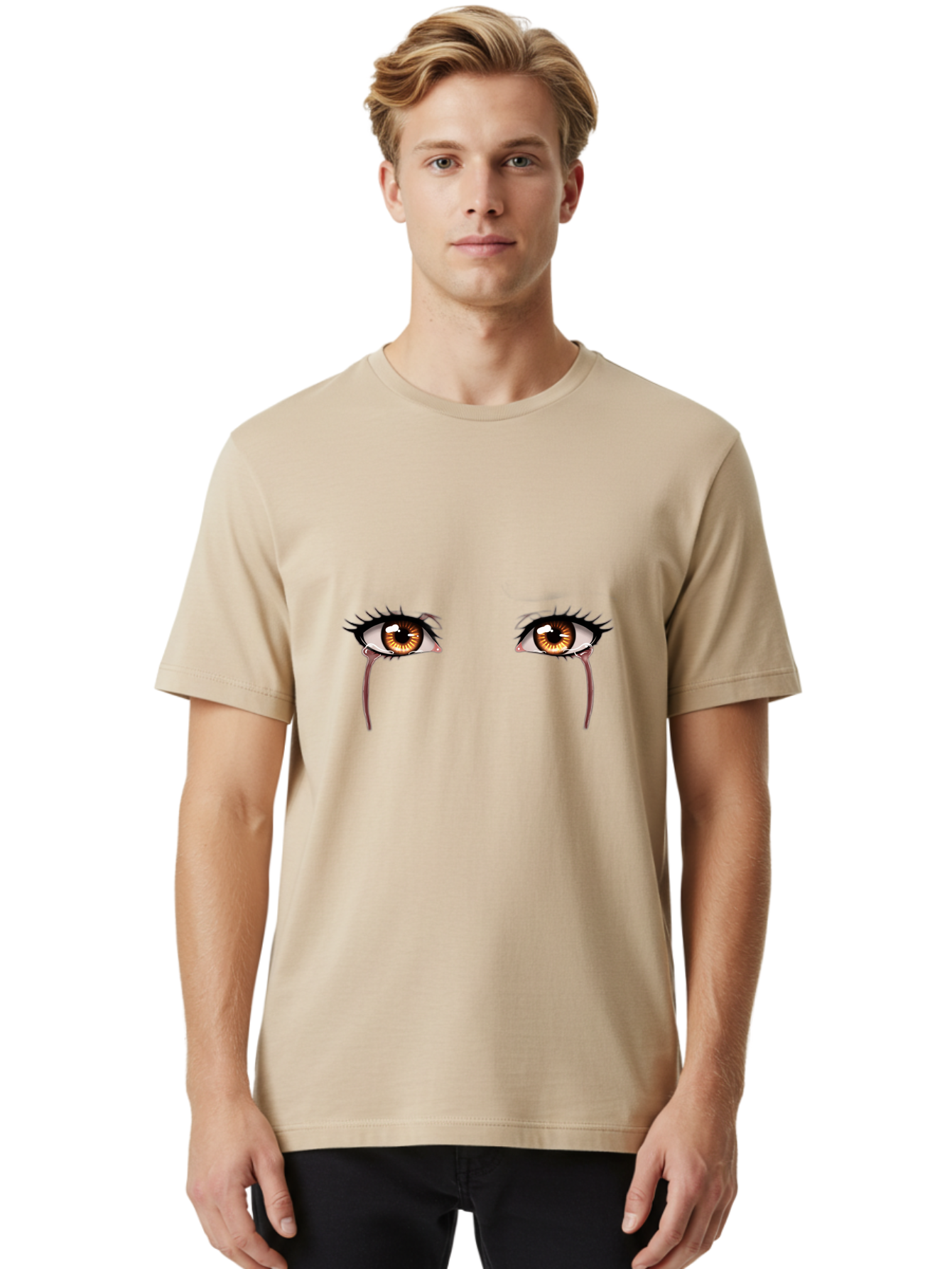 Crying-Eyes-6 Men'S Graphic Tee, 100% Cotton, Comfortable Casual Summer Wear, Machine Washable, Vintage Camera, Old Camera, Antique Camera, Black Camera, Classic Photography, Photography Equipment, Nostalgic Device, Film Camera, Camera Art Baf761