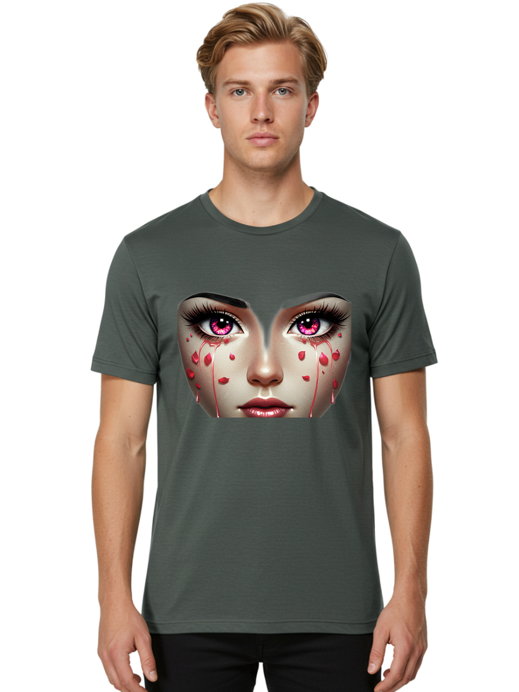 Crying-Eyes-8 Men'S Graphic Tee, 100% Cotton, Comfortable Casual Summer Wear, Machine Washable, Vintage Camera, Old Camera, Antique Camera, Black Camera, Classic Photography, Photography Equipment, Nostalgic Device, Film Camera, Camera Art Baf763