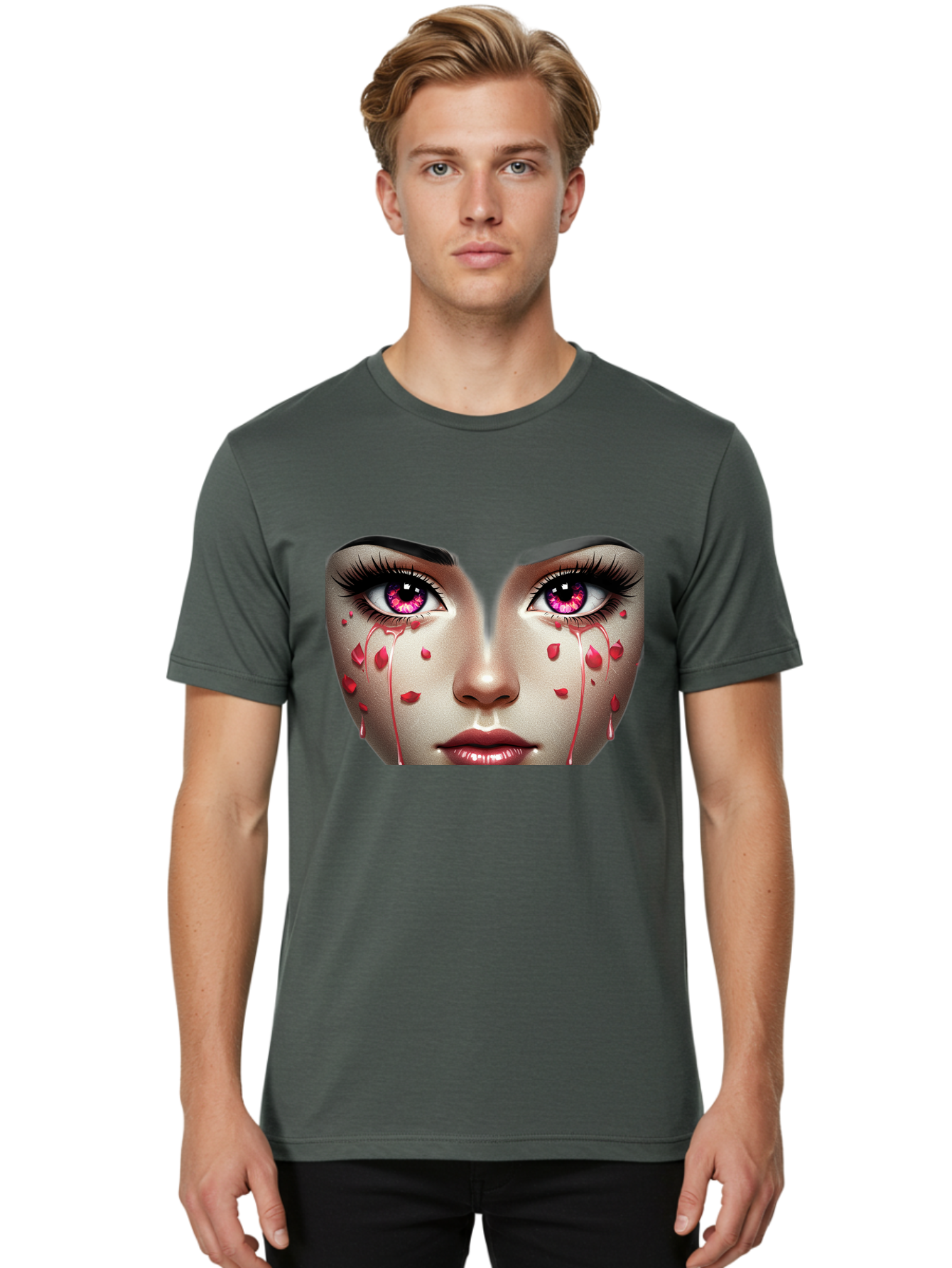 Crying-Eyes-8 Men'S Graphic Tee, 100% Cotton, Comfortable Casual Summer Wear, Machine Washable, Vintage Camera, Old Camera, Antique Camera, Black Camera, Classic Photography, Photography Equipment, Nostalgic Device, Film Camera, Camera Art Baf763