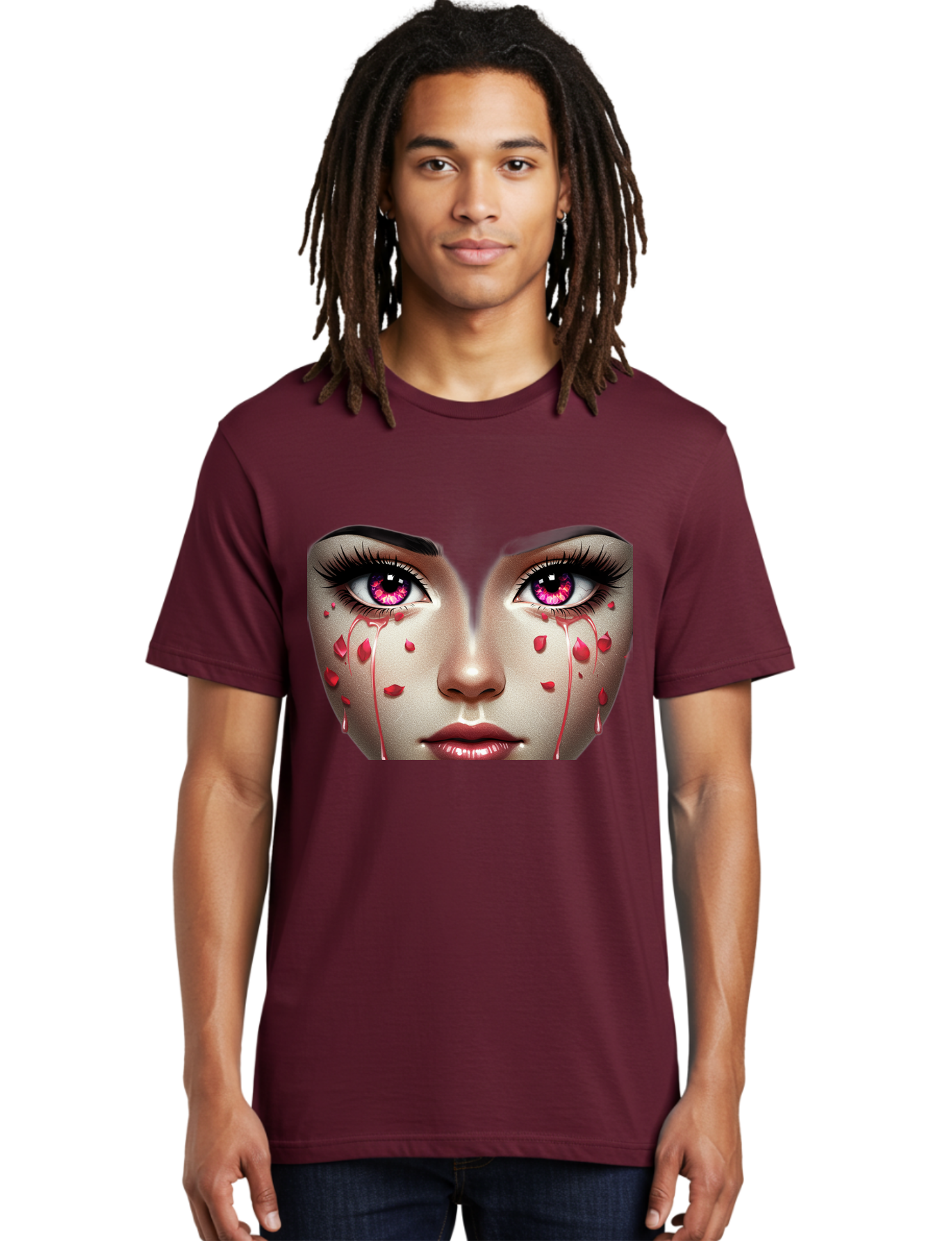Crying-Eyes-8 Men'S Graphic Tee, 100% Cotton, Comfortable Casual Summer Wear, Machine Washable, Vintage Camera, Old Camera, Antique Camera, Black Camera, Classic Photography, Photography Equipment, Nostalgic Device, Film Camera, Camera Art Baf763