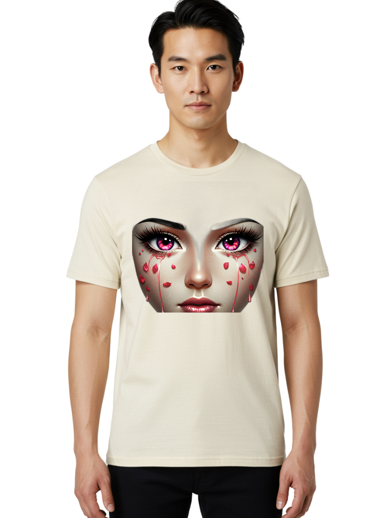 Crying-Eyes-8 Men'S Graphic Tee, 100% Cotton, Comfortable Casual Summer Wear, Machine Washable, Vintage Camera, Old Camera, Antique Camera, Black Camera, Classic Photography, Photography Equipment, Nostalgic Device, Film Camera, Camera Art Baf763