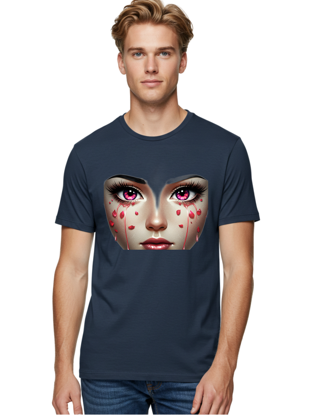 Crying-Eyes-8 Men'S Graphic Tee, 100% Cotton, Comfortable Casual Summer Wear, Machine Washable, Vintage Camera, Old Camera, Antique Camera, Black Camera, Classic Photography, Photography Equipment, Nostalgic Device, Film Camera, Camera Art Baf763