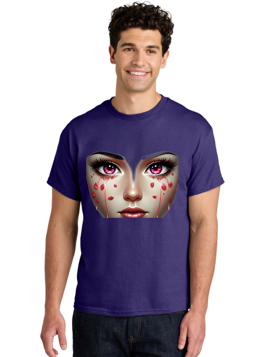 Crying-Eyes-8 Men'S Graphic Tee, 100% Cotton, Comfortable Casual Summer Wear, Machine Washable, Vintage Camera, Old Camera, Antique Camera, Black Camera, Classic Photography, Photography Equipment, Nostalgic Device, Film Camera, Camera Art Baf763