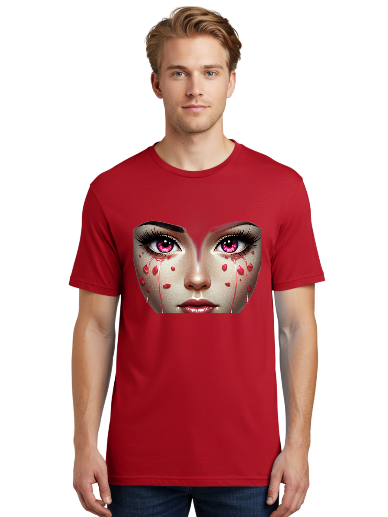 Crying-Eyes-8 Men'S Graphic Tee, 100% Cotton, Comfortable Casual Summer Wear, Machine Washable, Vintage Camera, Old Camera, Antique Camera, Black Camera, Classic Photography, Photography Equipment, Nostalgic Device, Film Camera, Camera Art Baf763