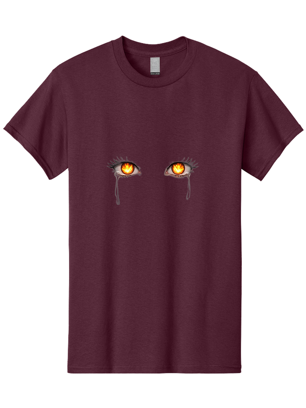 Crying-Eyes-With-Fire-1 Men'S Graphic Tee, 100% Cotton, Comfortable Casual Summer Wear, Machine Washable, Vintage Camera, Old Camera, Antique Camera, Black Camera, Classic Photography, Photography Equipment, Nostalgic Device, Film Camera, Baf766