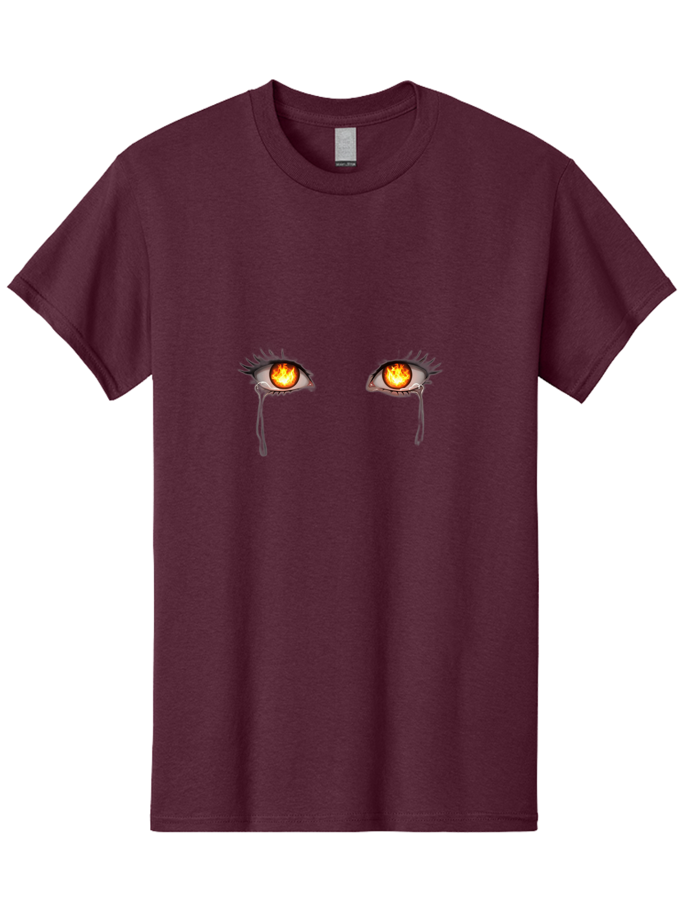 Crying-Eyes-With-Fire-1 Men'S Graphic Tee, 100% Cotton, Comfortable Casual Summer Wear, Machine Washable, Vintage Camera, Old Camera, Antique Camera, Black Camera, Classic Photography, Photography Equipment, Nostalgic Device, Film Camera, Baf766
