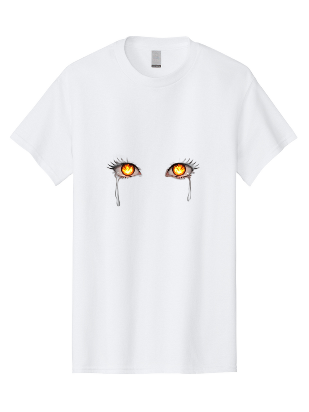 Crying-Eyes-With-Fire-1 Men'S Graphic Tee, 100% Cotton, Comfortable Casual Summer Wear, Machine Washable, Vintage Camera, Old Camera, Antique Camera, Black Camera, Classic Photography, Photography Equipment, Nostalgic Device, Film Camera, Baf766