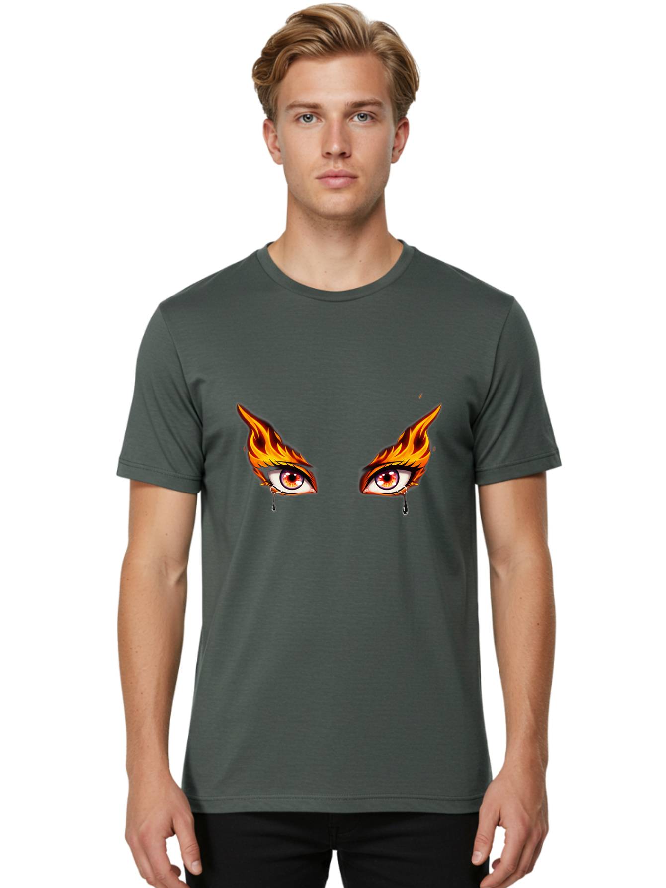 Crying-Flaming-Eyes Men'S Graphic Tee, 100% Cotton, Comfortable Casual Summer Wear, Machine Washable, Vintage Camera, Old Camera, Antique Camera, Black Camera, Classic Photography, Photography Equipment, Nostalgic Device, Film Camera, Baf770