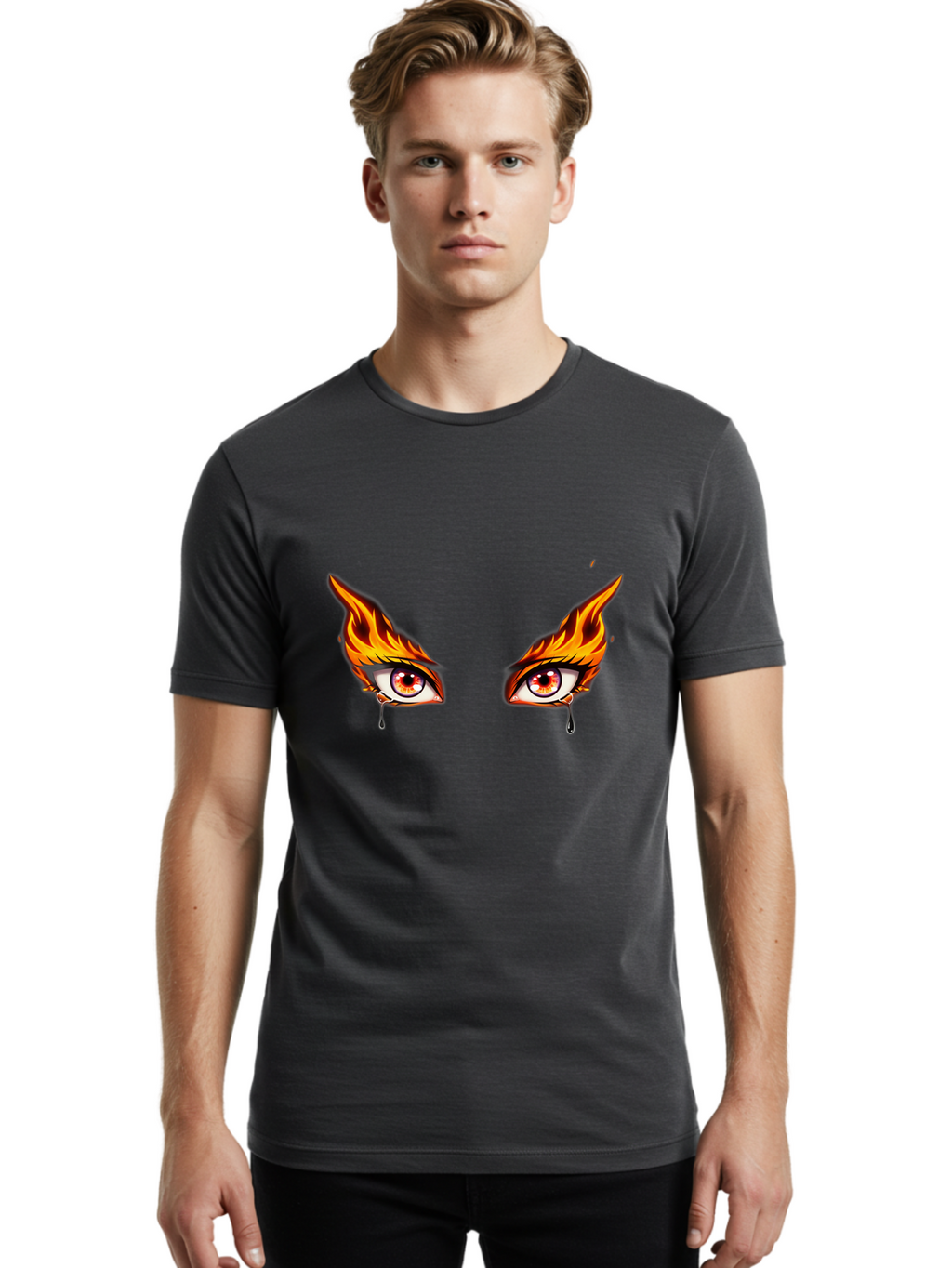 Crying-Flaming-Eyes Men'S Graphic Tee, 100% Cotton, Comfortable Casual Summer Wear, Machine Washable, Vintage Camera, Old Camera, Antique Camera, Black Camera, Classic Photography, Photography Equipment, Nostalgic Device, Film Camera, Baf770