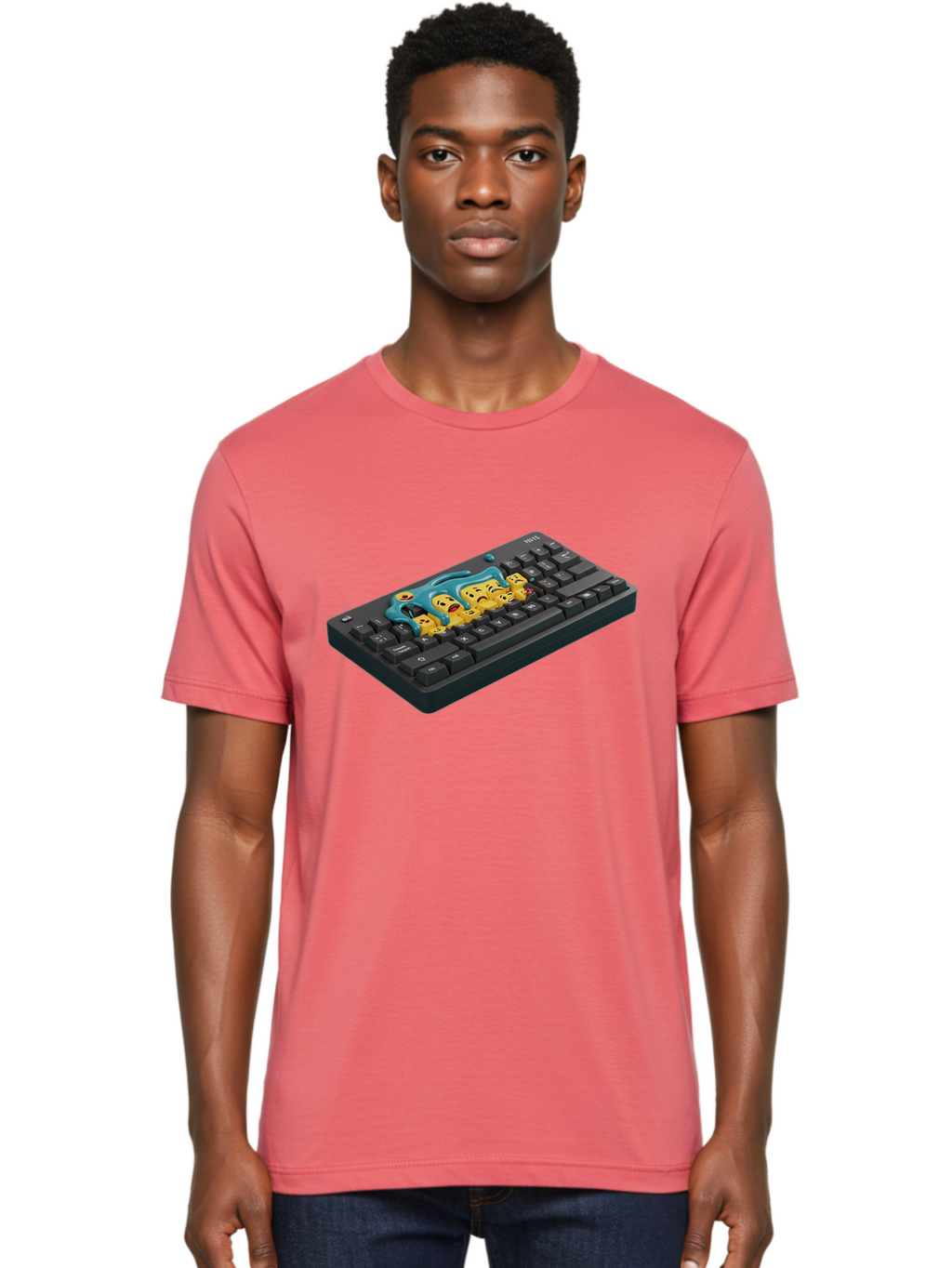 Crying-Laughing-Emojis-On-Keyboard Men'S Graphic Tee, 100% Cotton, Comfortable Casual Summer Wear, Machine Washable, Vintage Camera, Old Camera, Antique Camera, Black Camera, Classic Photography, Photography Equipment, Nostalgic Device, Baf771