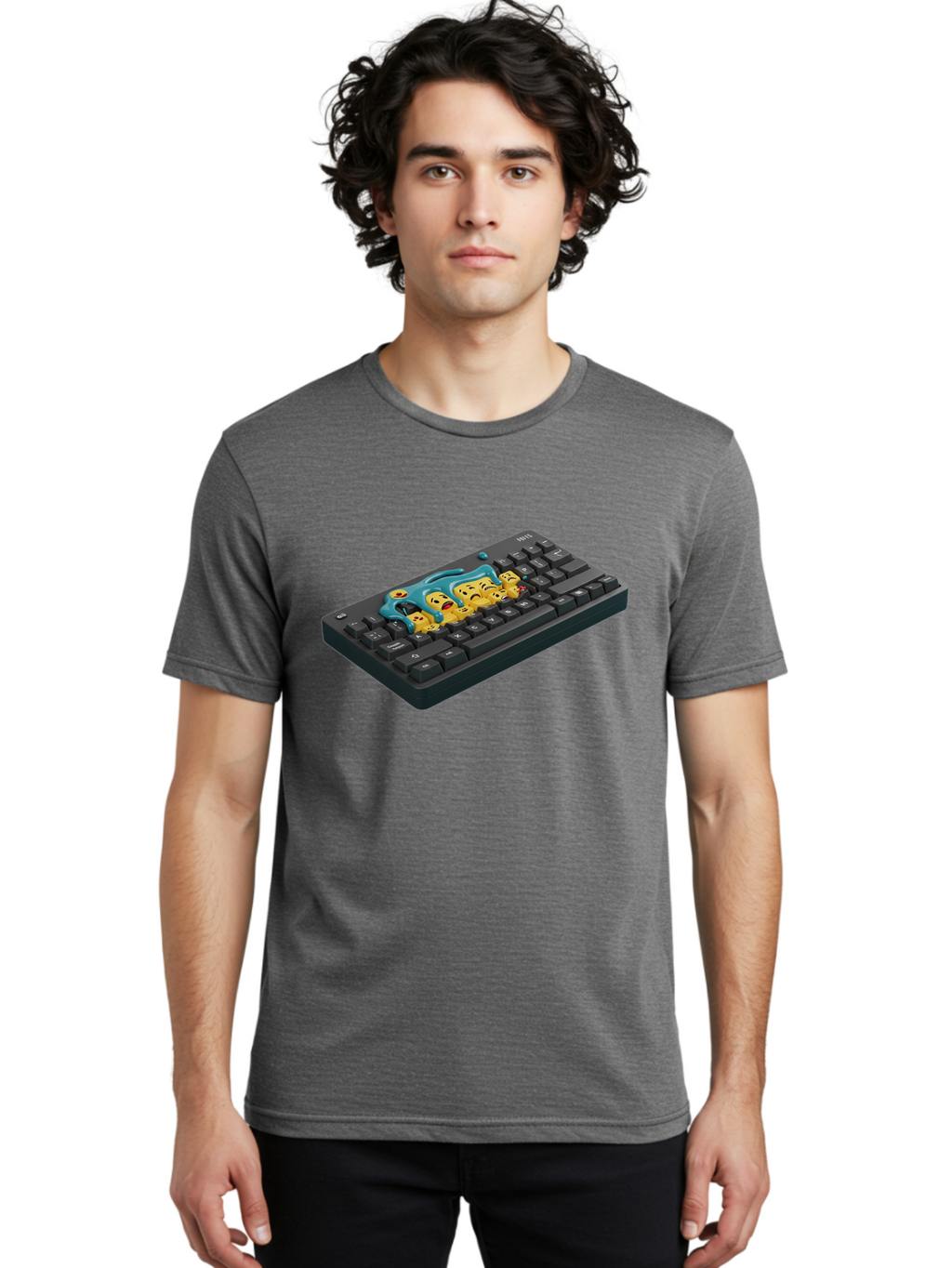 Crying-Laughing-Emojis-On-Keyboard Men'S Graphic Tee, 100% Cotton, Comfortable Casual Summer Wear, Machine Washable, Vintage Camera, Old Camera, Antique Camera, Black Camera, Classic Photography, Photography Equipment, Nostalgic Device, Baf771