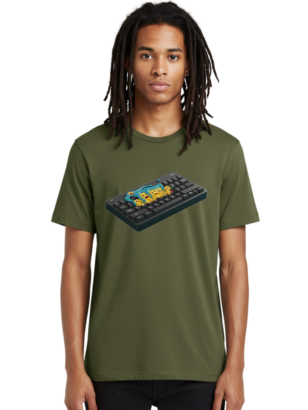 Crying-Laughing-Emojis-On-Keyboard Men'S Graphic Tee, 100% Cotton, Comfortable Casual Summer Wear, Machine Washable, Vintage Camera, Old Camera, Antique Camera, Black Camera, Classic Photography, Photography Equipment, Nostalgic Device, Baf771