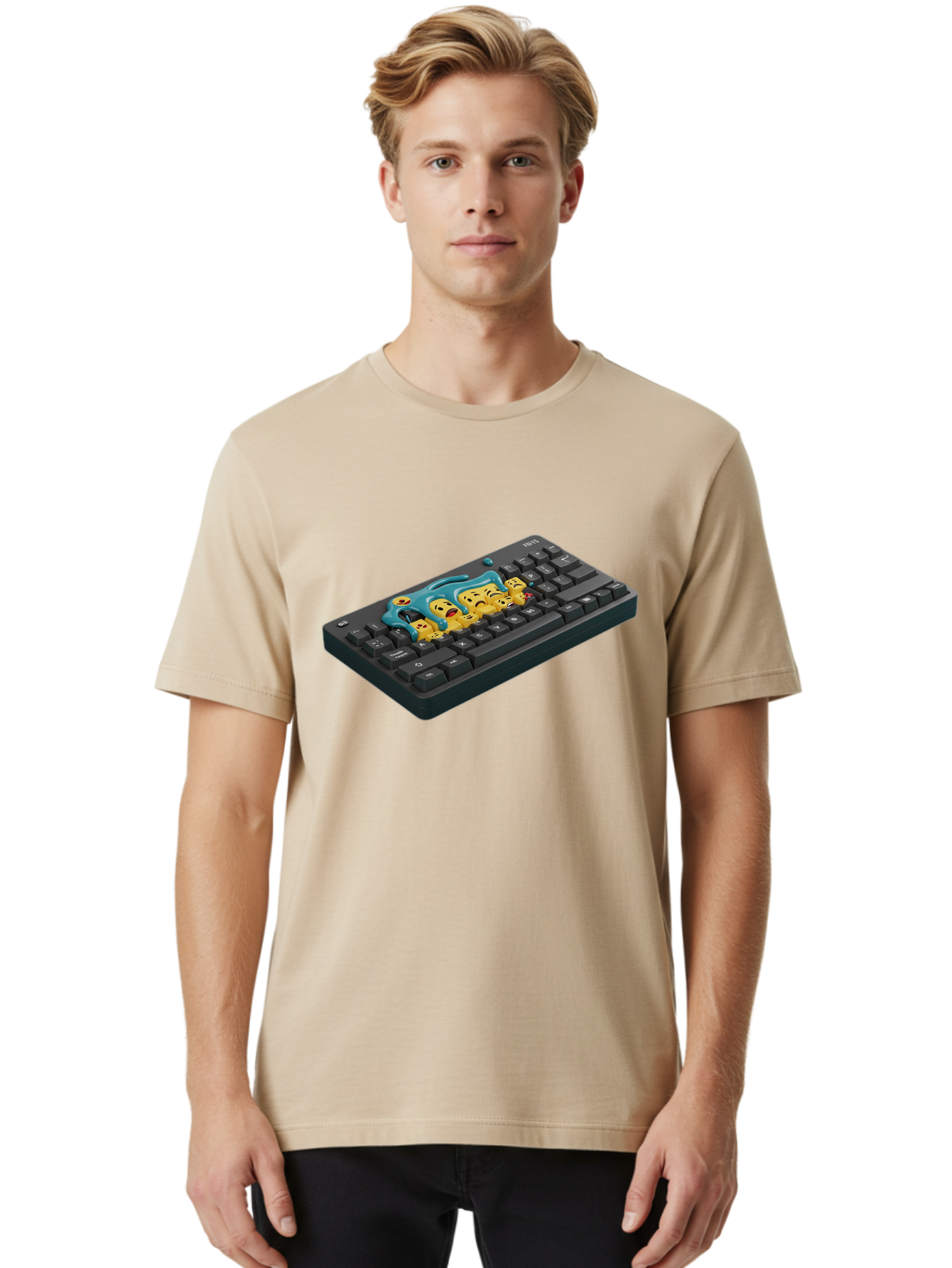 Crying-Laughing-Emojis-On-Keyboard Men'S Graphic Tee, 100% Cotton, Comfortable Casual Summer Wear, Machine Washable, Vintage Camera, Old Camera, Antique Camera, Black Camera, Classic Photography, Photography Equipment, Nostalgic Device, Baf771