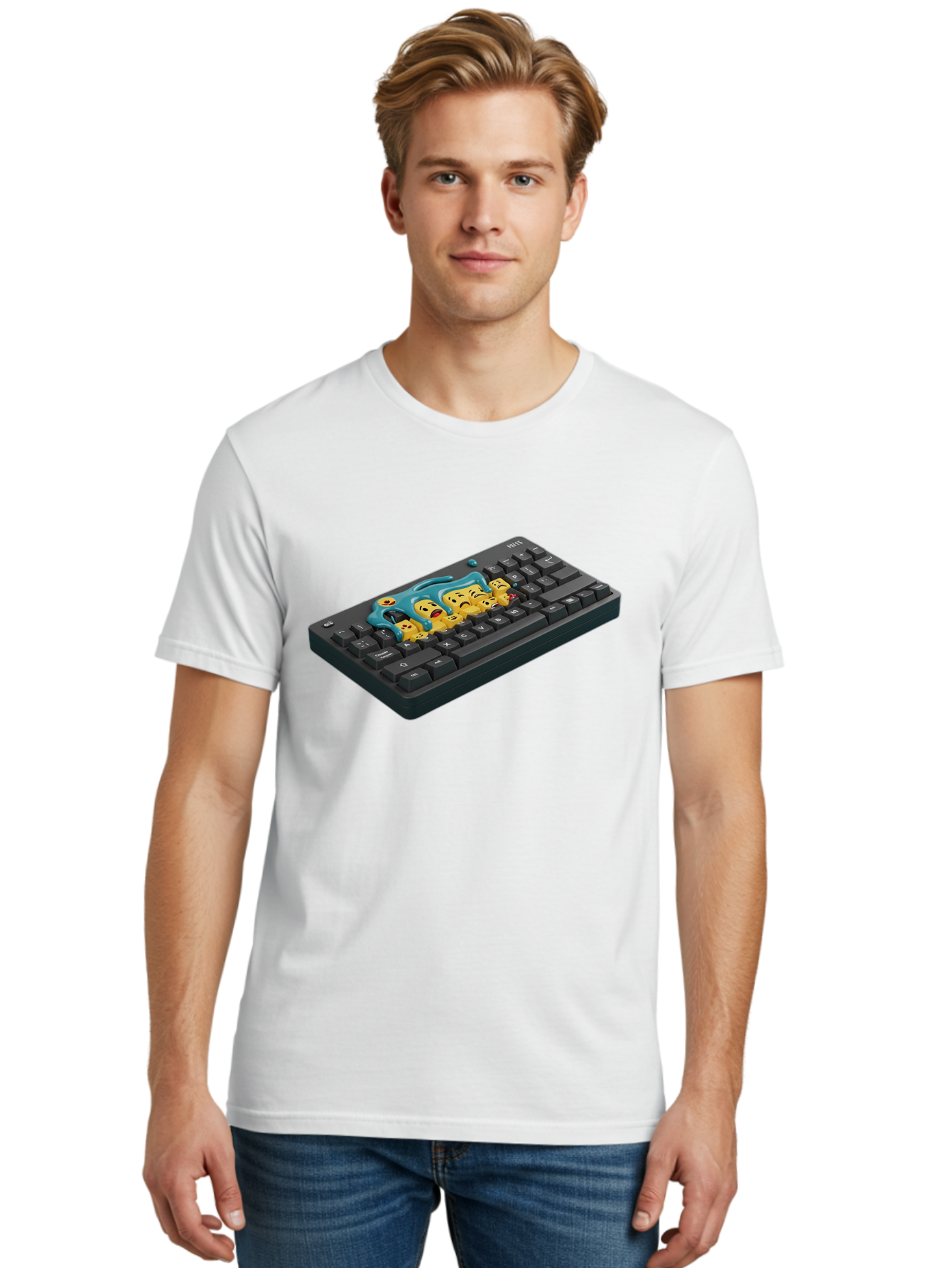 Crying-Laughing-Emojis-On-Keyboard Men'S Graphic Tee, 100% Cotton, Comfortable Casual Summer Wear, Machine Washable, Vintage Camera, Old Camera, Antique Camera, Black Camera, Classic Photography, Photography Equipment, Nostalgic Device, Baf771