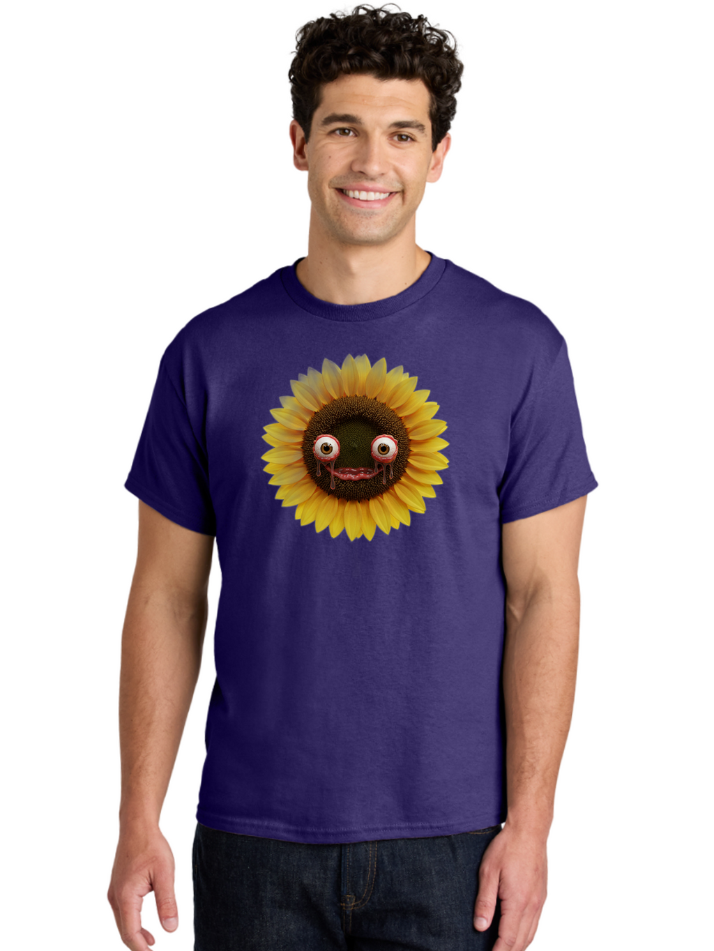 Crying-Sunflower-1 Men'S Graphic Tee, 100% Cotton, Comfortable Casual Summer Wear, Machine Washable, Vintage Camera, Old Camera, Antique Camera, Black Camera, Classic Photography, Photography Equipment, Nostalgic Device, Film Camera, Baf772