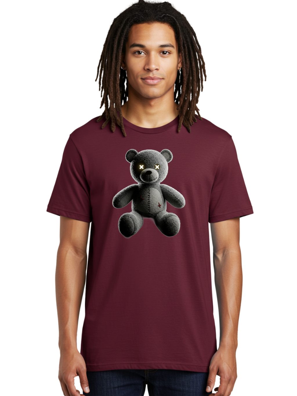 Cursed-Black-Teddy-Bear Men'S Graphic Tee, 100% Cotton, Comfortable Casual Summer Wear, Machine Washable, Vintage Camera, Old Camera, Antique Camera, Black Camera, Classic Photography, Photography Equipment, Nostalgic Device, Film Camera, Baf774