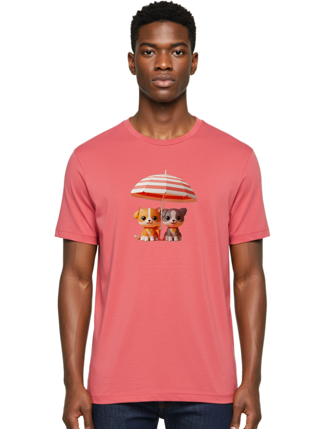 Cute-Puppies-Under-Umbrella Men'S Graphic Tee, 100% Cotton, Comfortable Casual Summer Wear, Machine Washable, Vintage Camera, Old Camera, Antique Camera, Black Camera, Classic Photography, Photography Equipment, Nostalgic Device, Film Camera, Baf775