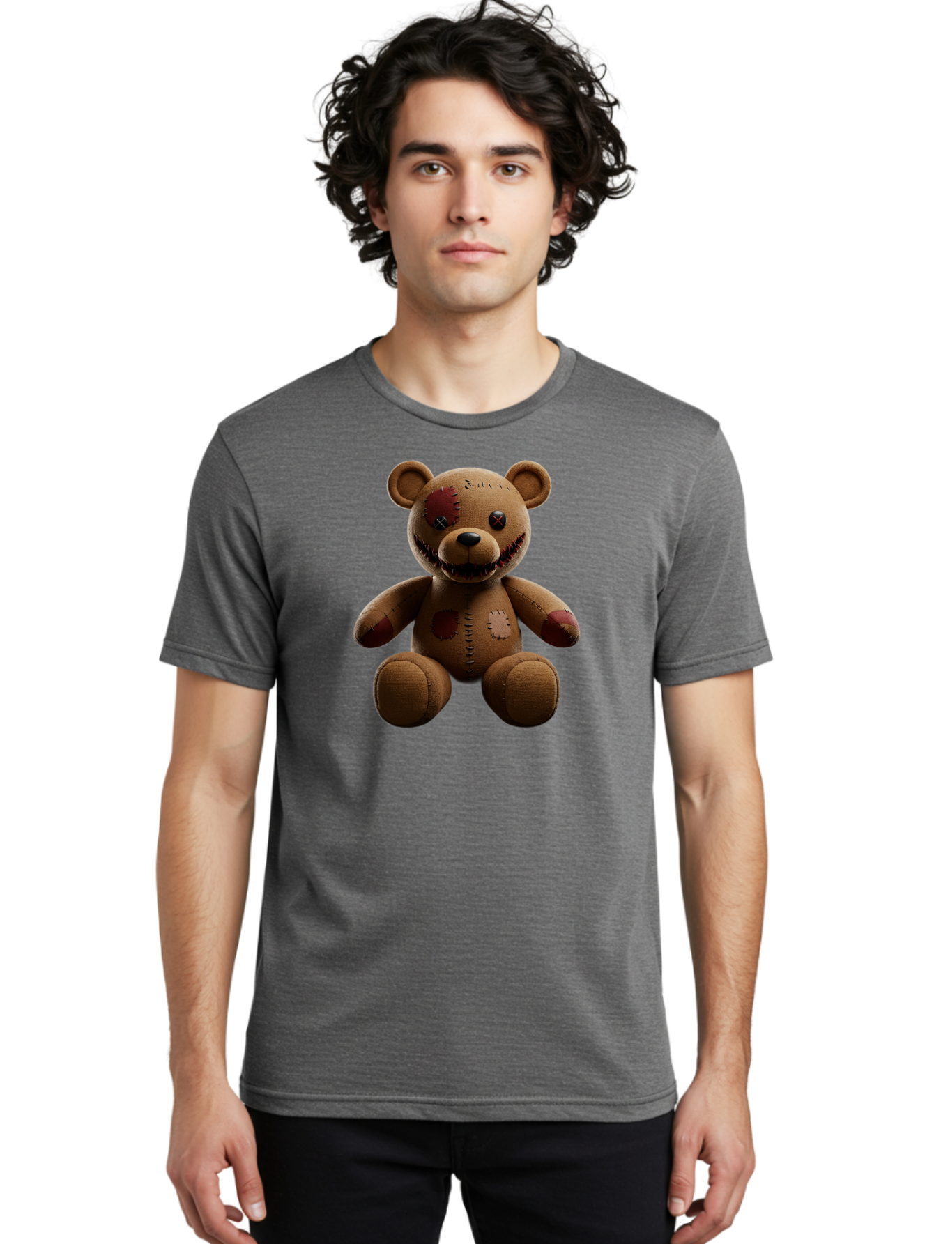 Damaged-Teddy-Bear Men'S Graphic Tee, 100% Cotton, Comfortable Casual Summer Wear, Machine Washable, Vintage Camera, Old Camera, Antique Camera, Black Camera, Classic Photography, Photography Equipment, Nostalgic Device, Film Camera, Baf778